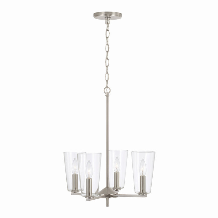 Capital Lighting 348641BN-538 Four Light Pendant, Brushed Nickel