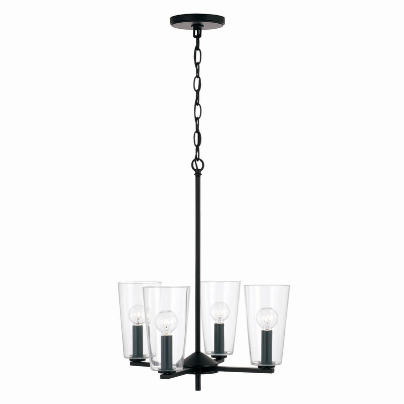Capital Lighting 348641MB-538 Four Light Pendant, Matte Black