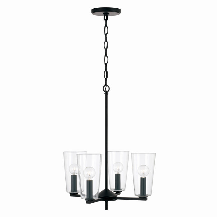 Capital Lighting 348641MB-538 Four Light Pendant, Matte Black