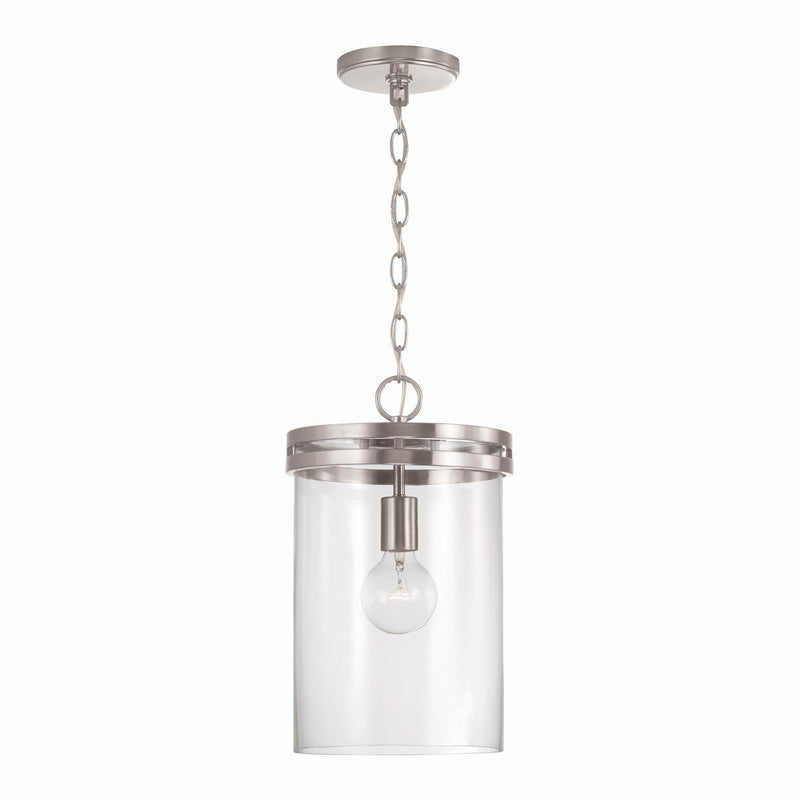 Capital Lighting 348711BN One Light Pendant, Brushed Nickel