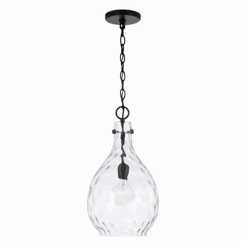Capital Lighting 349012MB One Light Pendant, Matte Black