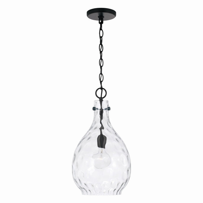 Capital Lighting 349012MB One Light Pendant, Matte Black