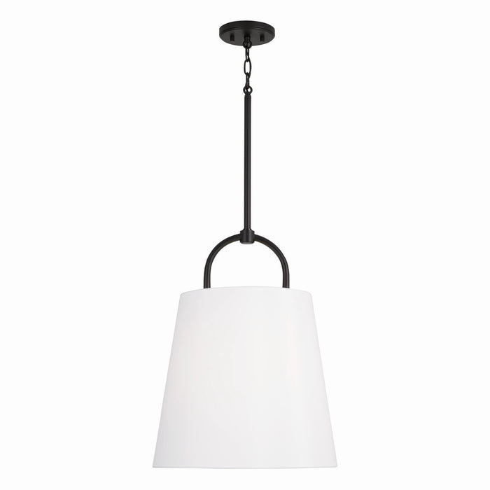 Capital Lighting 349412MB One Light Pendant, Matte Black