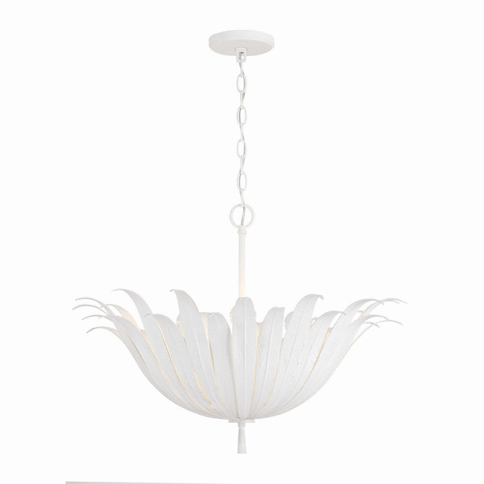 Capital Lighting 349541XW Four Light Pendant, Textured White