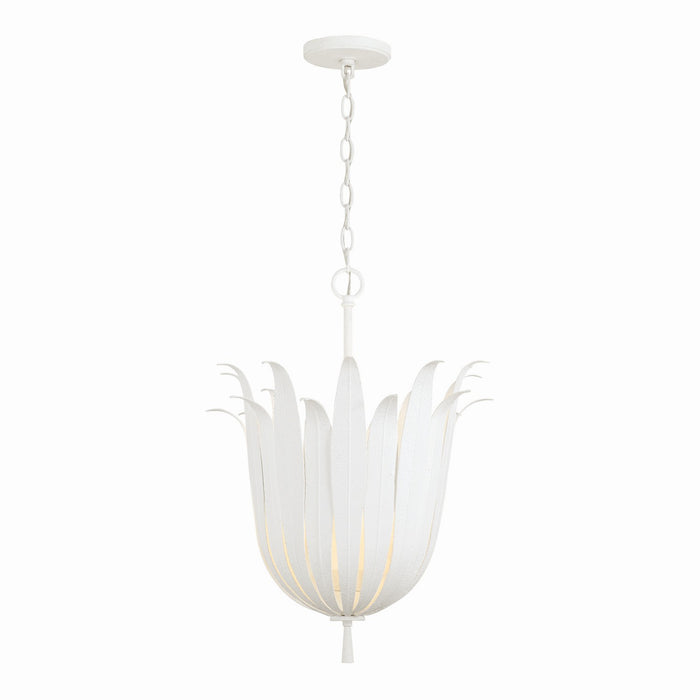 Capital Lighting 349542XW Four Light Pendant, Textured White