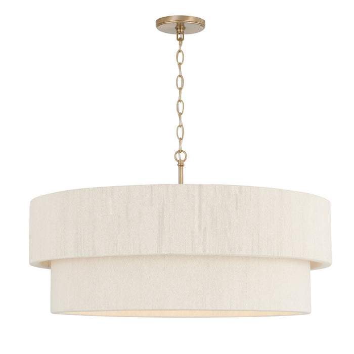 Capital Lighting 349842MA Four Light Pendant, Matte Brass