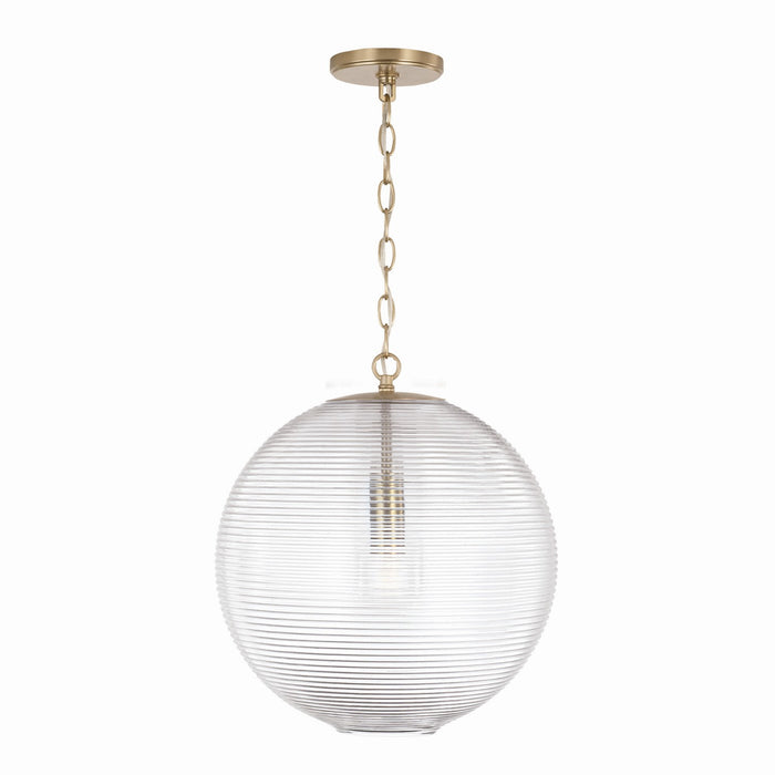 Capital Lighting 349911MA One Light Pendant, Matte Brass