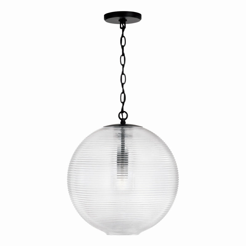 Capital Lighting 349911MB One Light Pendant, Matte Black