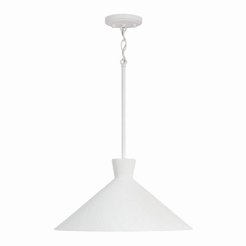 Capital Lighting 350312XW One Light Pendant, Textured White