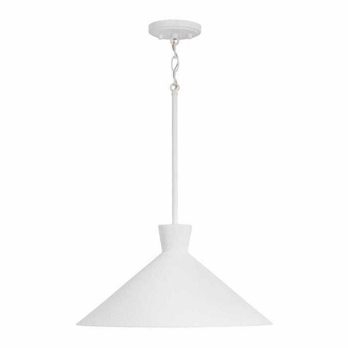 Capital Lighting 350312XW One Light Pendant, Textured White