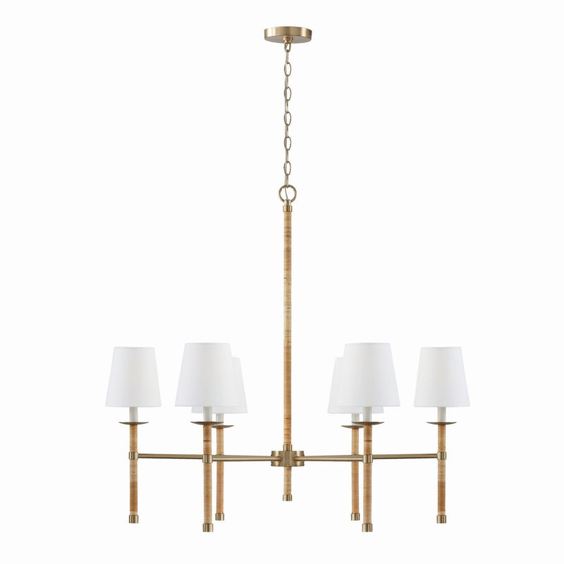 Capital Lighting 447261MA-705 Six Light Chandelier, Matte Brass
