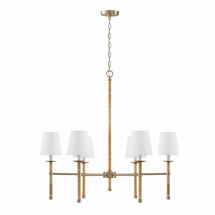 Capital Lighting 447261MA-705 Six Light Chandelier, Matte Brass