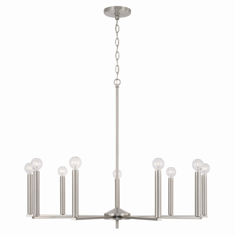 Capital Lighting 448691BN Nine Light Chandelier, Brushed Nickel