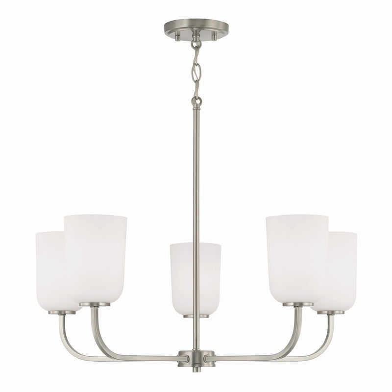 Capital Lighting 448851BN-542 Five Light Chandelier, Brushed Nickel