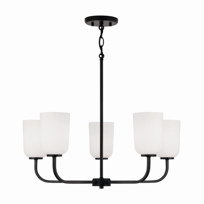 Capital Lighting 448851MB-542 Five Light Chandelier, Matte Black