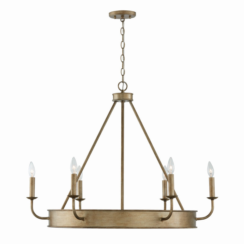 Capital Lighting 449261ML Six Light Chandelier, Mystic Luster