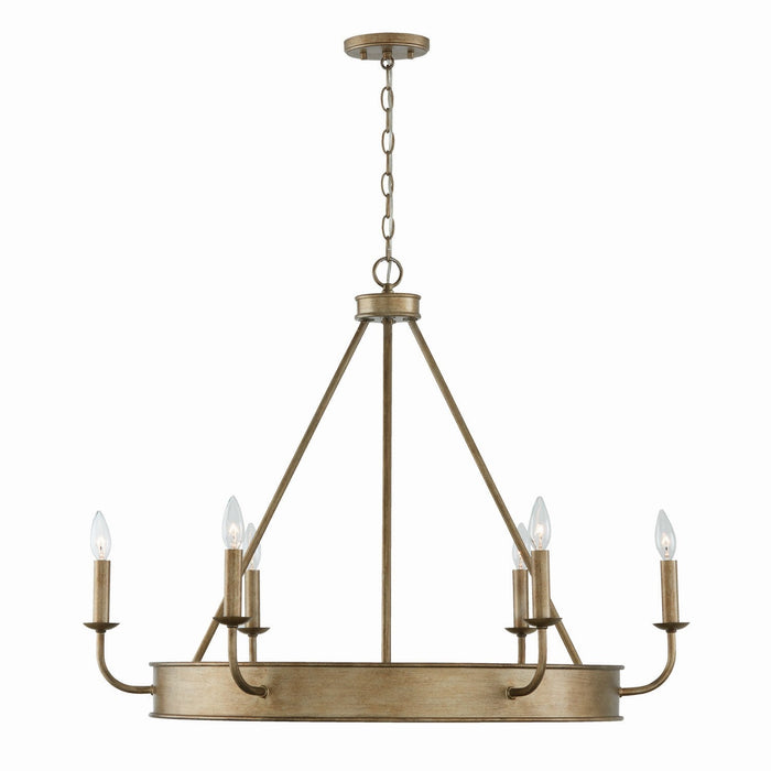 Capital Lighting 449261ML Six Light Chandelier, Mystic Luster (Display - Final Sale)