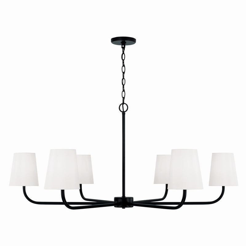 Capital Lighting 449461MB-706 Six Light Chandelier, Matte Black