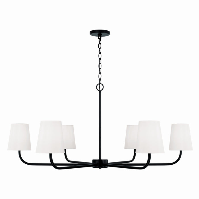 Capital Lighting 449461MB-706 Six Light Chandelier, Matte Black