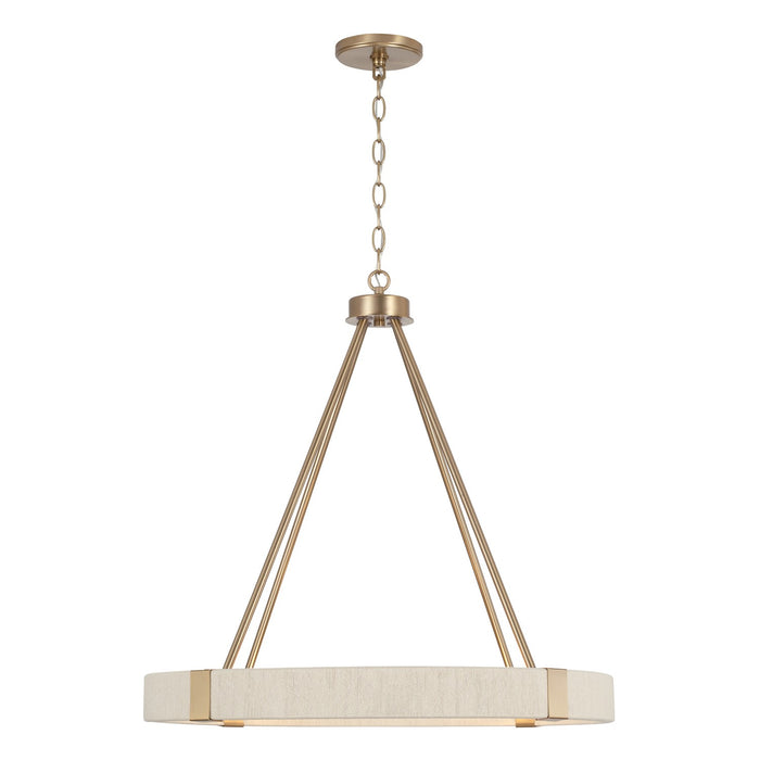 Capital Lighting 449841MA Four Light Chandelier, Matte Brass