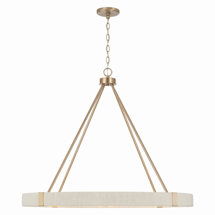 Capital Lighting 449881MA Eight Light Chandelier, Matte Brass