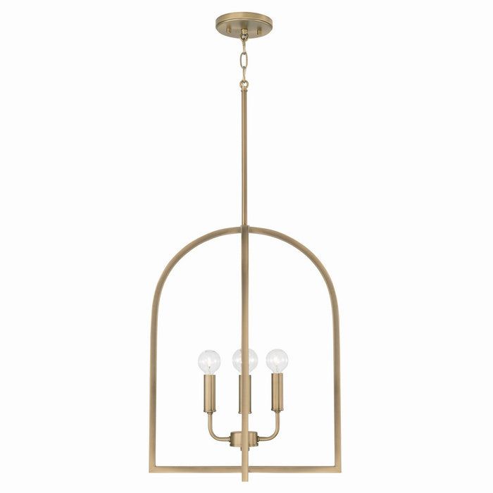 Capital Lighting 548841AD Four Light Foyer, Aged Brass