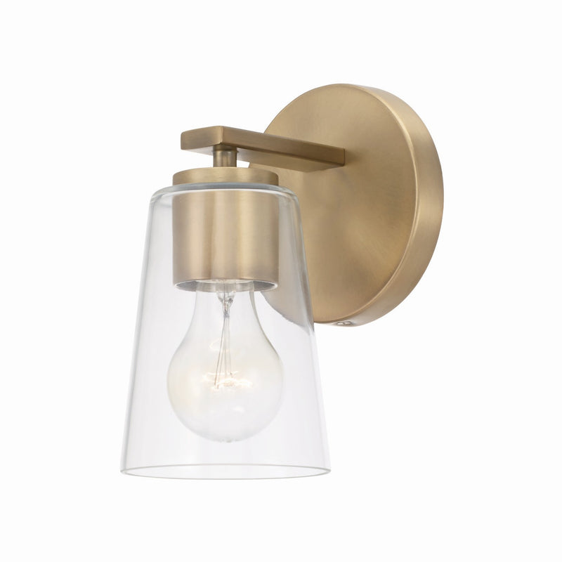 Capital Lighting 648611AD-537 One Light Wall Sconce, Aged Brass