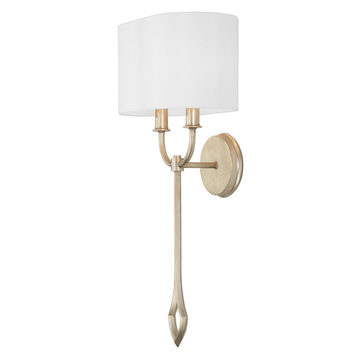 Capital Lighting 650021BS Two Light Wall Sconce, Brushed Champagne