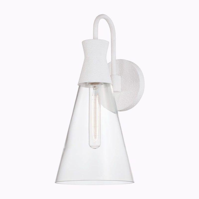 Capital Lighting 650311XW One Light Wall Sconce, Textured White