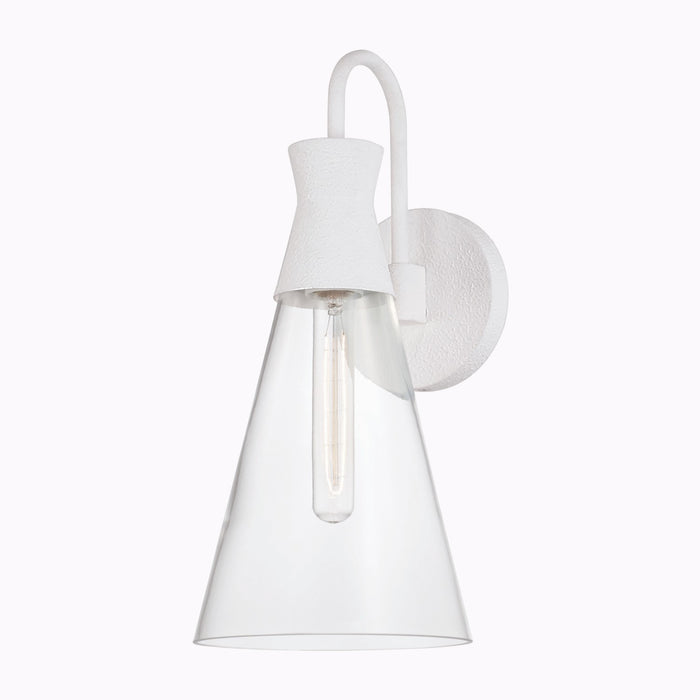 Capital Lighting 650311XW One Light Wall Sconce, Textured White