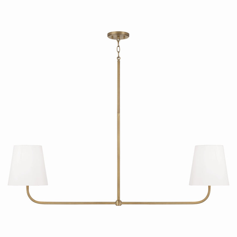 Capital Lighting 849421AD Two Light Island Pendant, Aged Brass