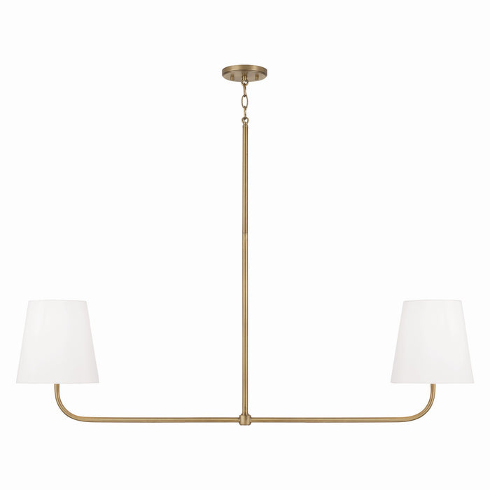 Capital Lighting 849421AD Two Light Island Pendant, Aged Brass