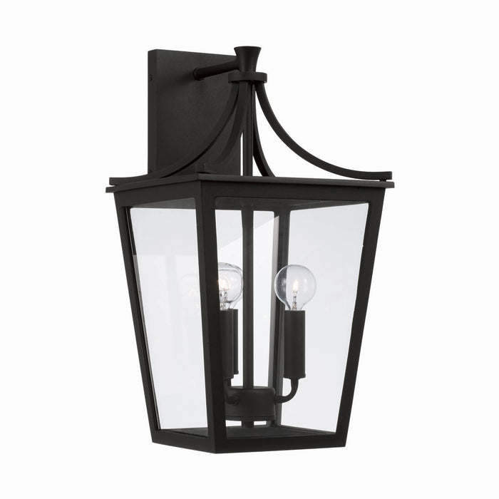 Capital Lighting 947931BK Three Light Outdoor Wall Lantern, Black