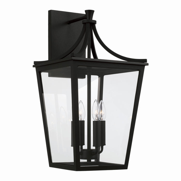 Capital Lighting 947941BK Four Light Outdoor Wall Lantern, Black