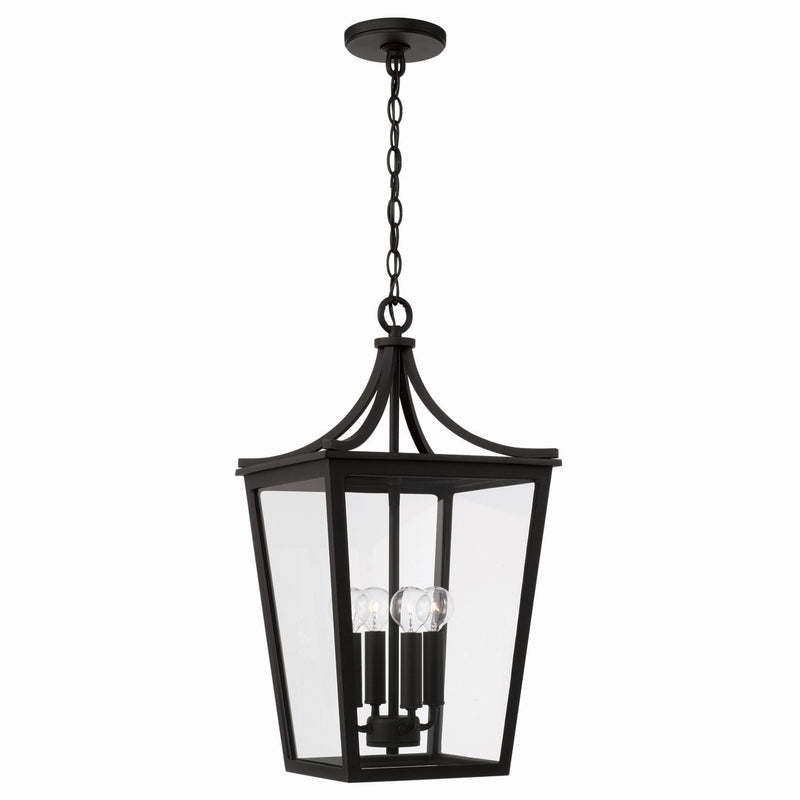 Capital Lighting 947942BK Four Light Outdoor Hanging Lantern, Black