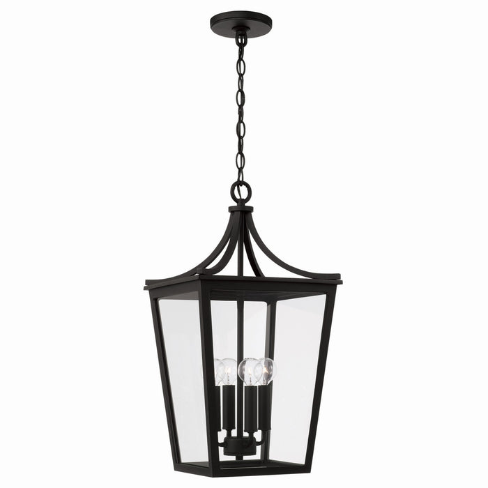 Capital Lighting 947942BK Four Light Outdoor Hanging Lantern, Black