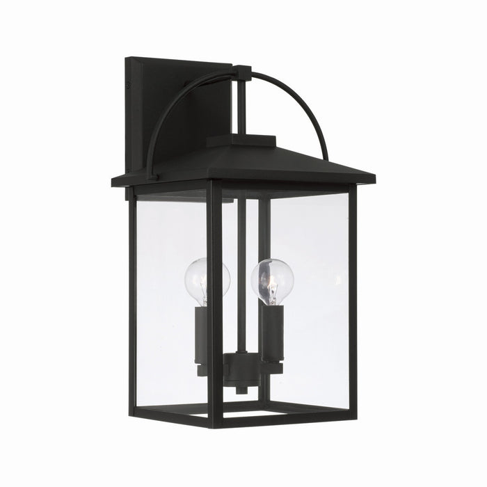Capital Lighting 948021BK Two Light Outdoor Wall Lantern, Black