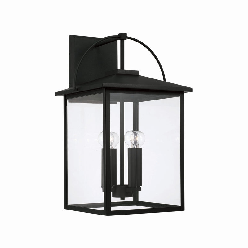 Capital Lighting 948041BK Four Light Outdoor Wall Lantern, Black