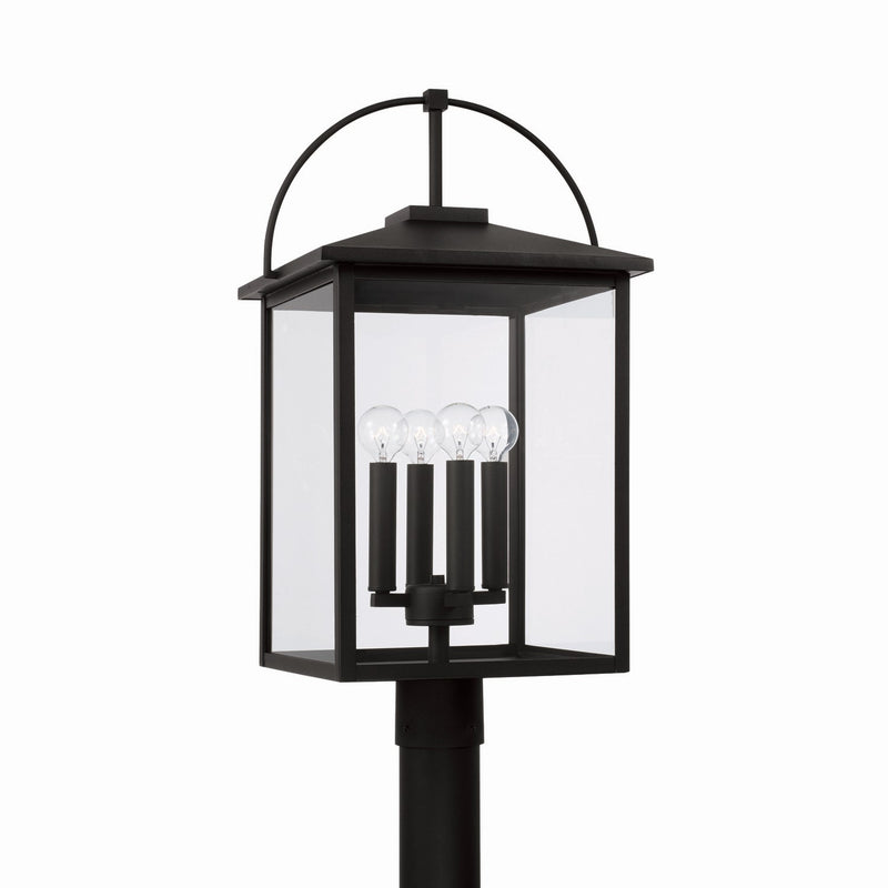 Capital Lighting 948043BK Four Light Outdoor Post Lantern, Black