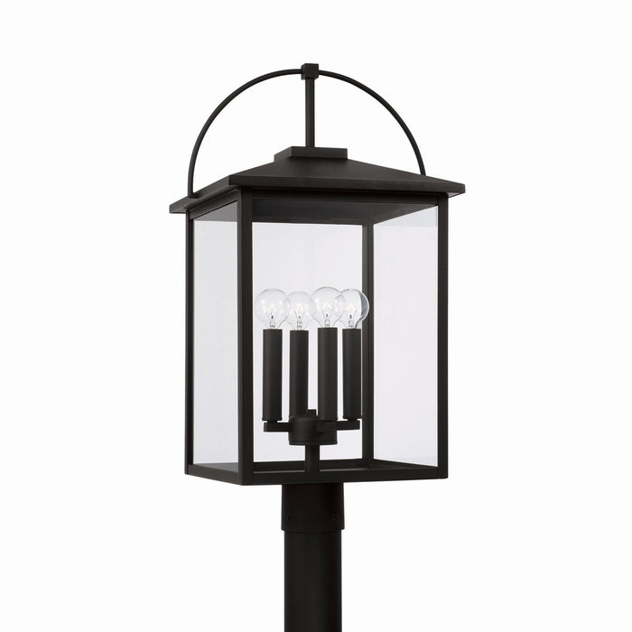 Capital Lighting 948043BK Four Light Outdoor Post Lantern, Black