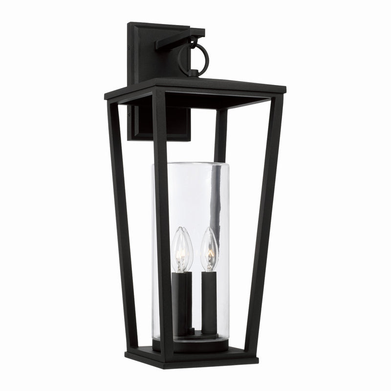 Capital Lighting 948131BK Three Light Outdoor Wall Lantern, Black