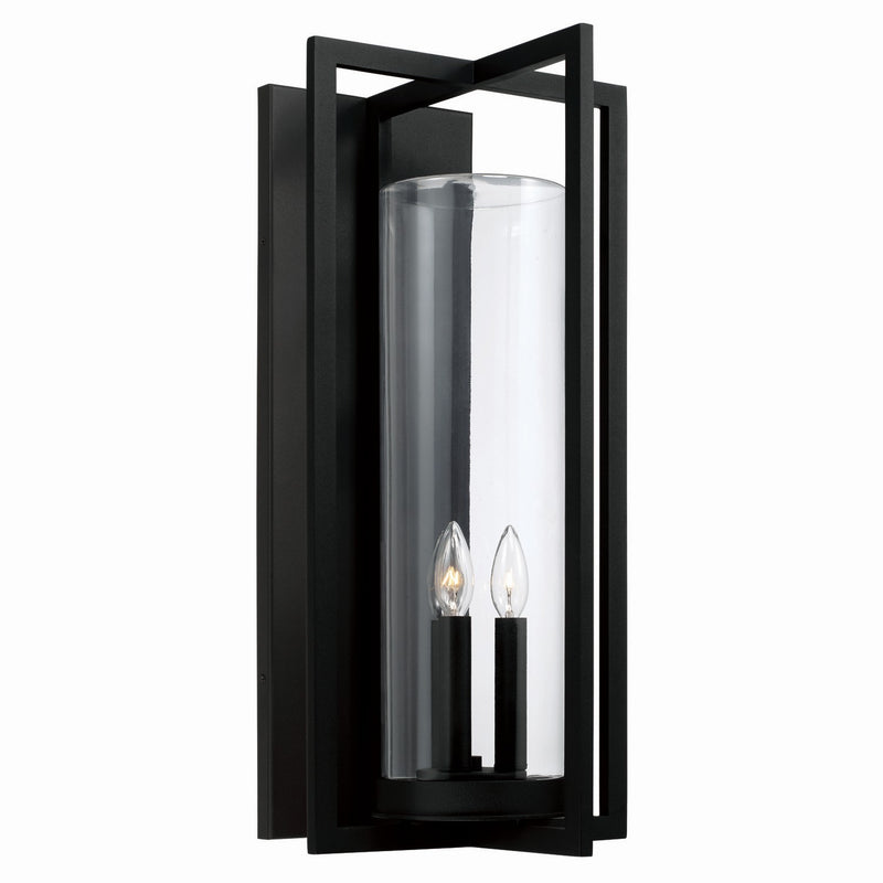 Capital Lighting 948231BK Three Light Outdoor Wall Lantern, Black