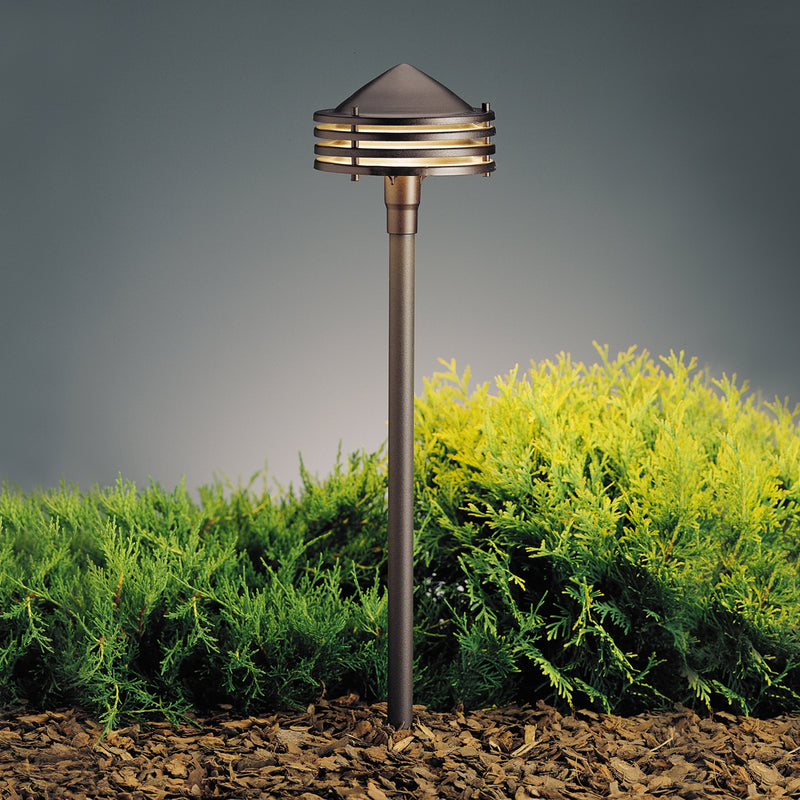 Kichler 15318AZT One Light Path & Spread, Textured Architectural Bronze