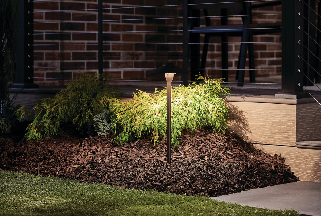 Kichler 15310AZT One Light Path & Spread, Textured Architectural Bronze