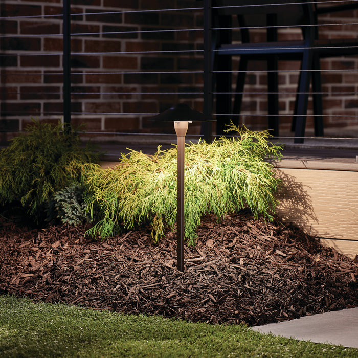 Kichler 15310AZT One Light Path & Spread, Textured Architectural Bronze