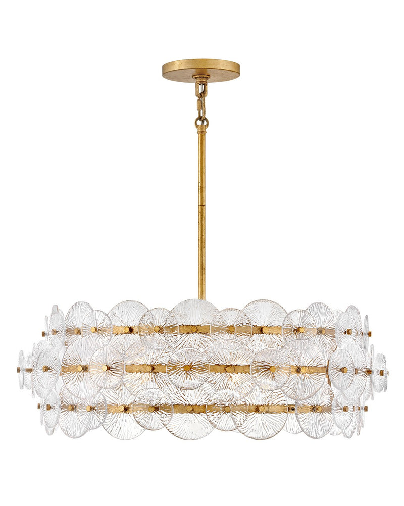 Fredrick Ramond FR30126DA LED Pendant, Distressed Brass