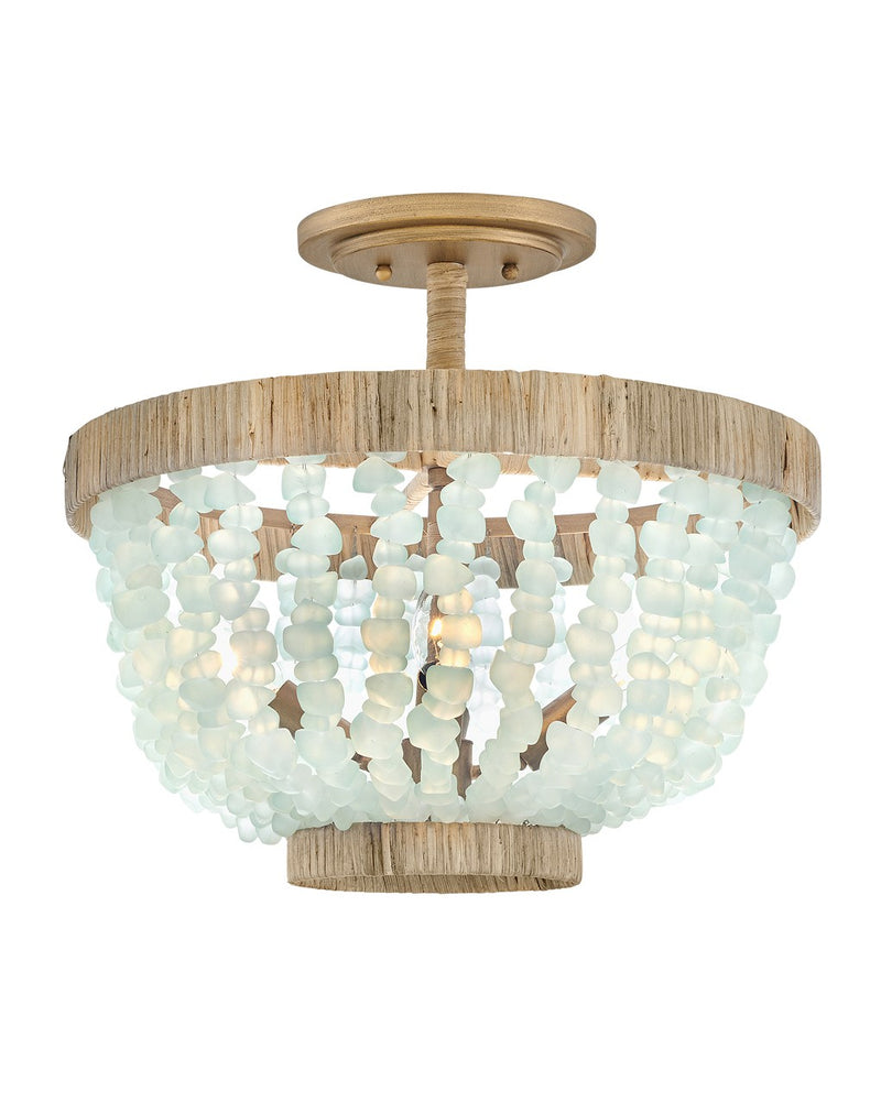 Fredrick Ramond FR30203BNG-BG LED Semi-Flush Mount, Burnished Gold