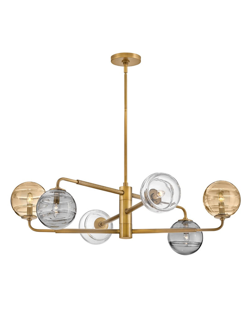 Fredrick Ramond FR30506HBR LED Pendant, Heritage Brass
