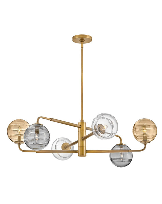 Fredrick Ramond FR30506HBR LED Pendant, Heritage Brass