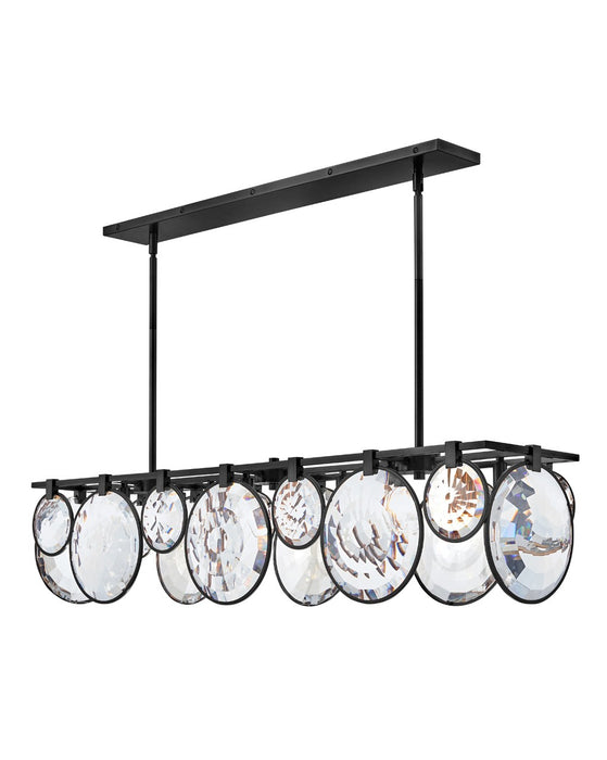 Fredrick Ramond FR31266BLK LED Linear Chandelier, Black